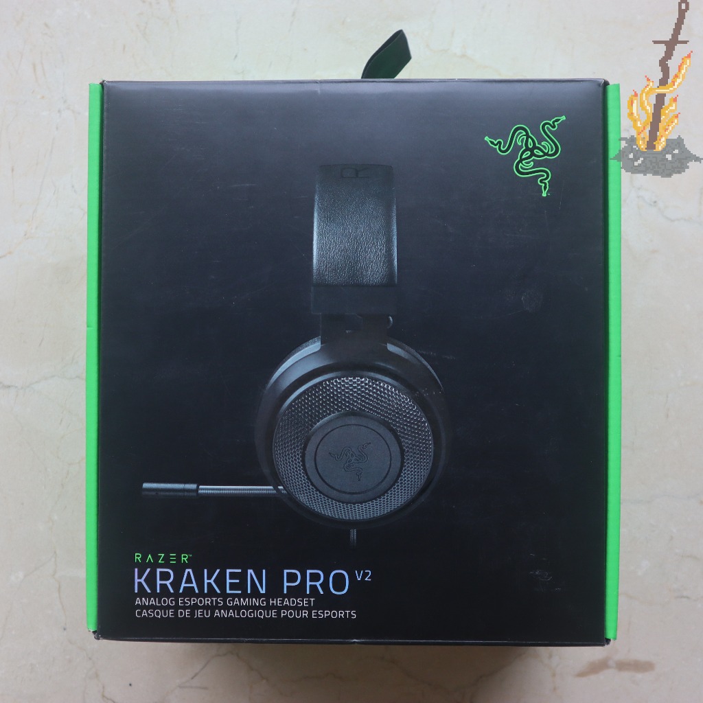 Razer Kraken Pro V2 Gaming Headset Black - Second/Bekas - Fullset Original