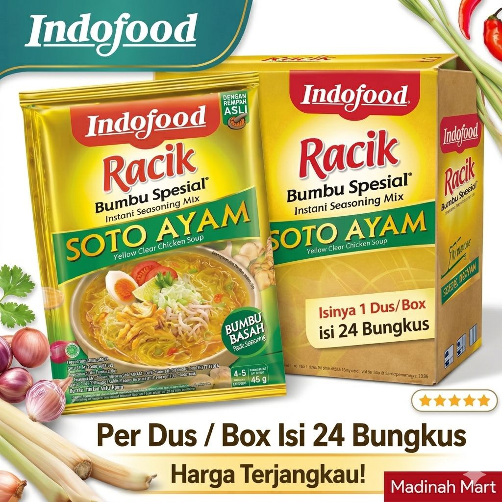 INDOFOOD Bumbu Racik Spesial Per box Rasa Soto Ayam 1 Dus / Box isi 24 pcs