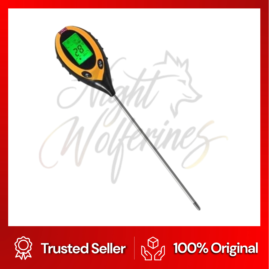 Ph Meter Tanah Digital / Soil Analyzer / Alat Ukur Ph Tanah 4 In 1