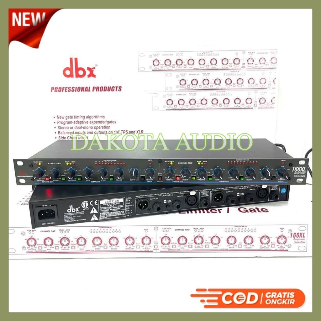 GA - Compressor DBX 166XL Limiter Grade A Compresor dbx166 xl Dbx 166xl ( Bisa COD )