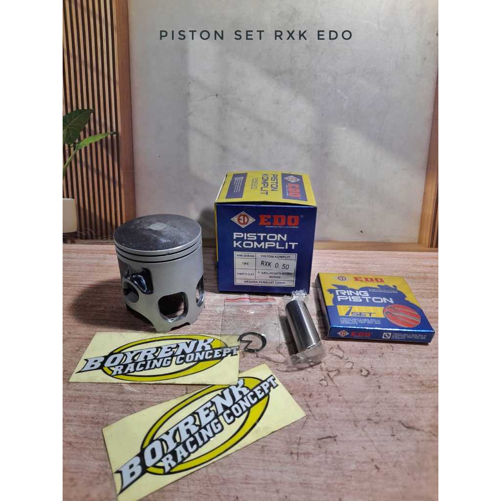 Piston Kit Set Yamaha RX KING RXK Os : STD - 50 -- 100  - 150 - 175 - 200 Produk Original EDO- BOYRE