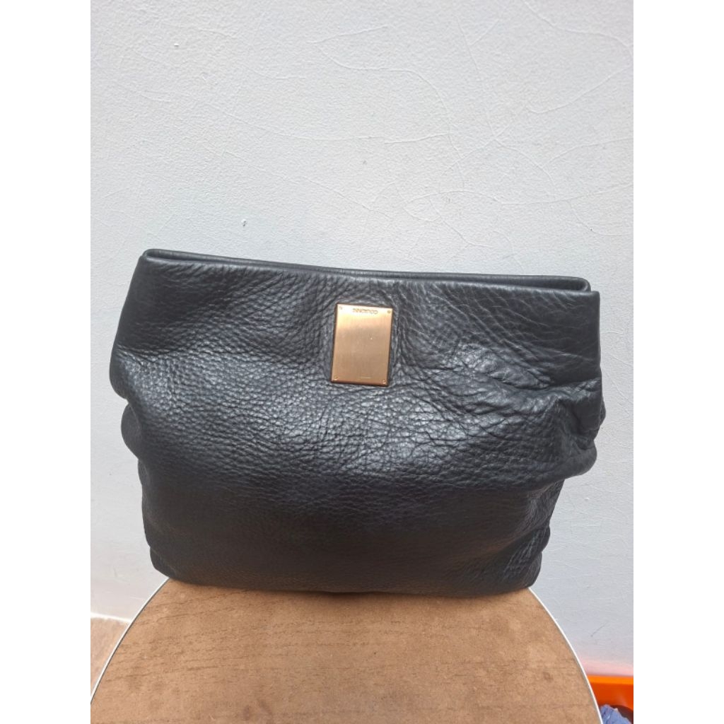 Couronne,  Tas tenteng lipat kulit asli, size 34x18