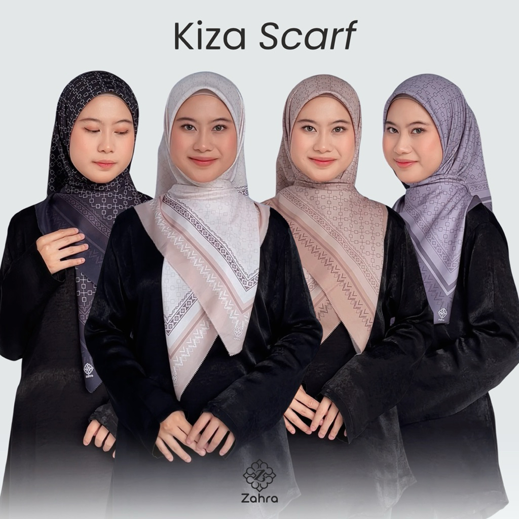Kiza Scarf / Voal Scarf / Hijab Segi Empat / Hijab Motif / Pattern Scarf / Hijab Segi Empat / Voal H