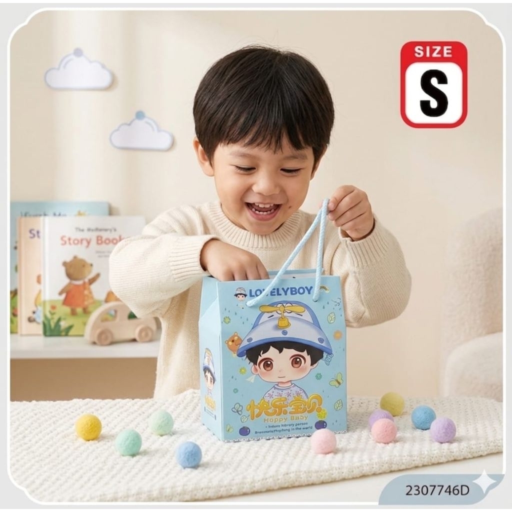 G101 GOODIE BAG ULANG TAHUN ANAK TAS PAPER BAG HAMPERS ANAK disayangbayi