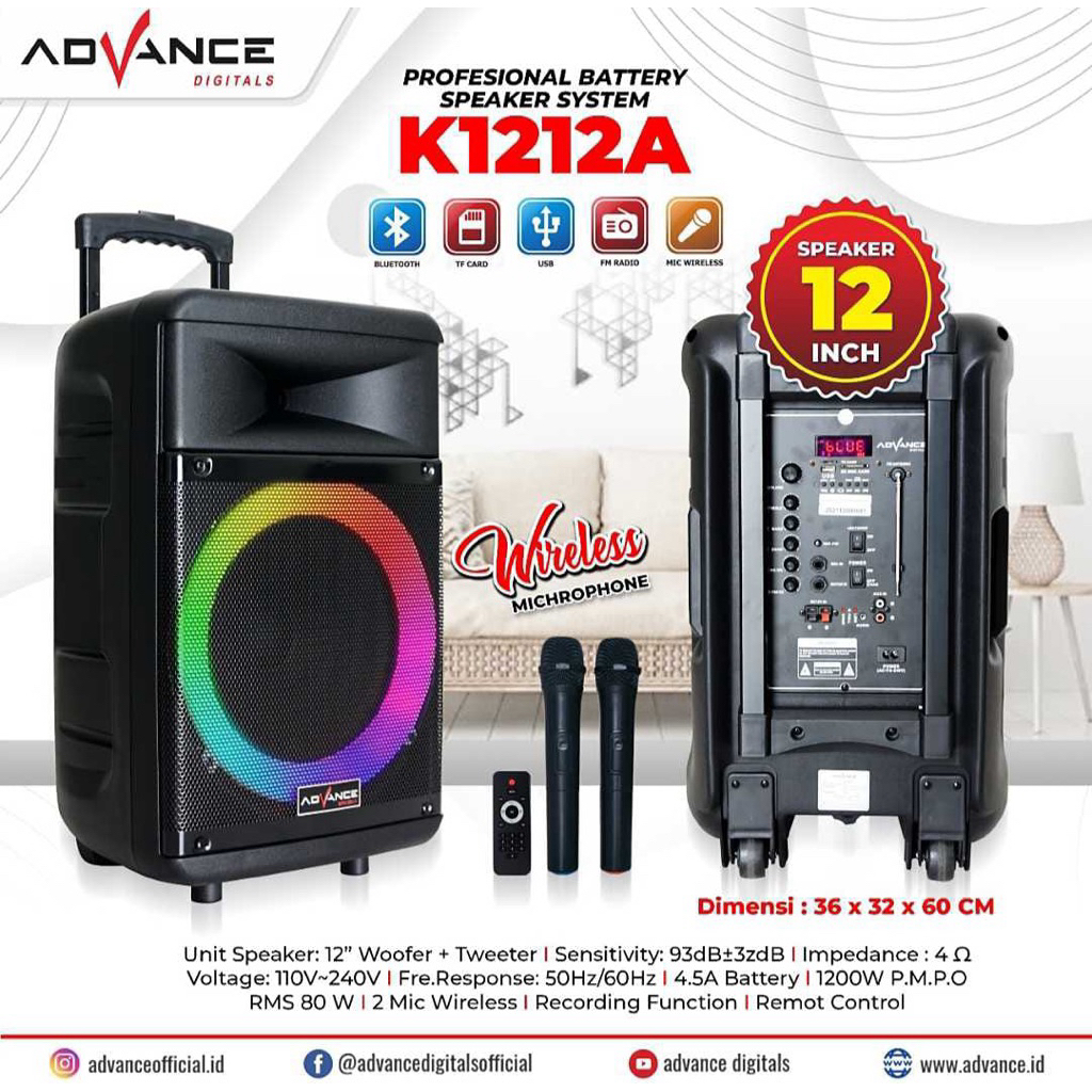 Speaker Aktif Advance Portable 12Inch K1212A