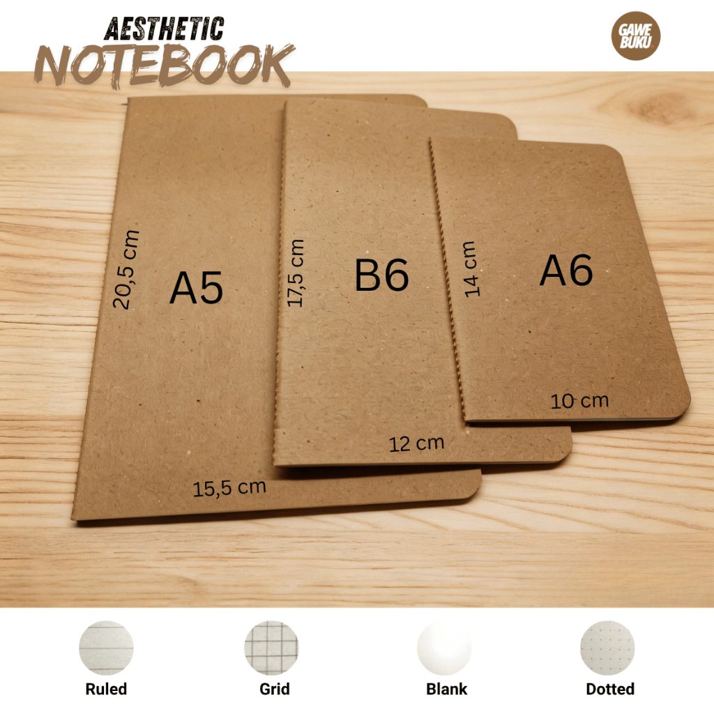 custom notebook ukuran B6
