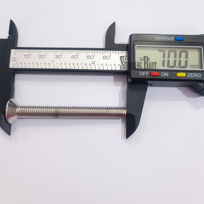 M8 x 70 Baut Countersunk L Verseng Stainless 304 M8x70