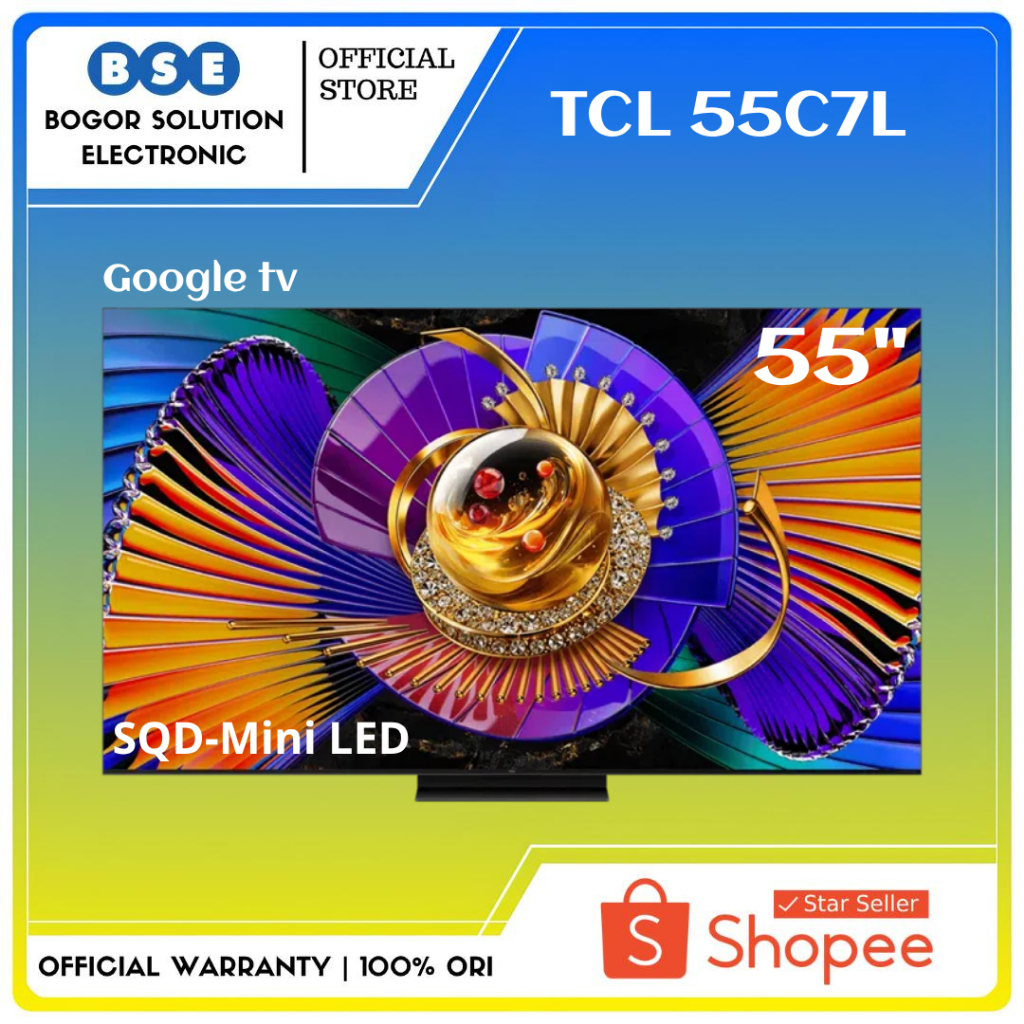 TCL 55C7L SQD-Mini LED TCL 55C7L 4K UHD TV 55 Inch 144 Hz Smart Google TV 55 C7L TCL 55 Inci