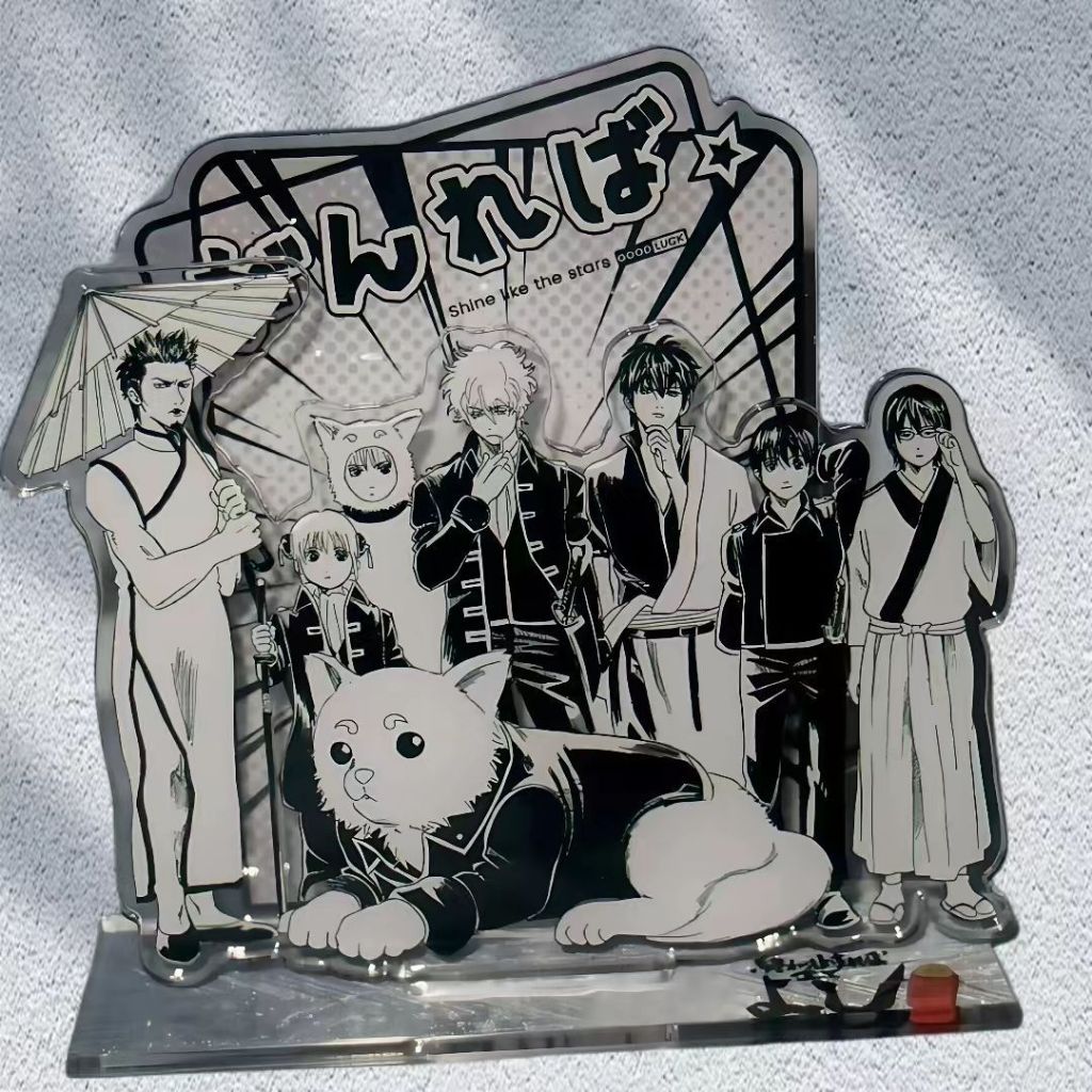 New GINTAMA Acrylic Stand Figure Sakata Gintoki Sadaharu Anime Peripheral Cute Creativity Illustrati