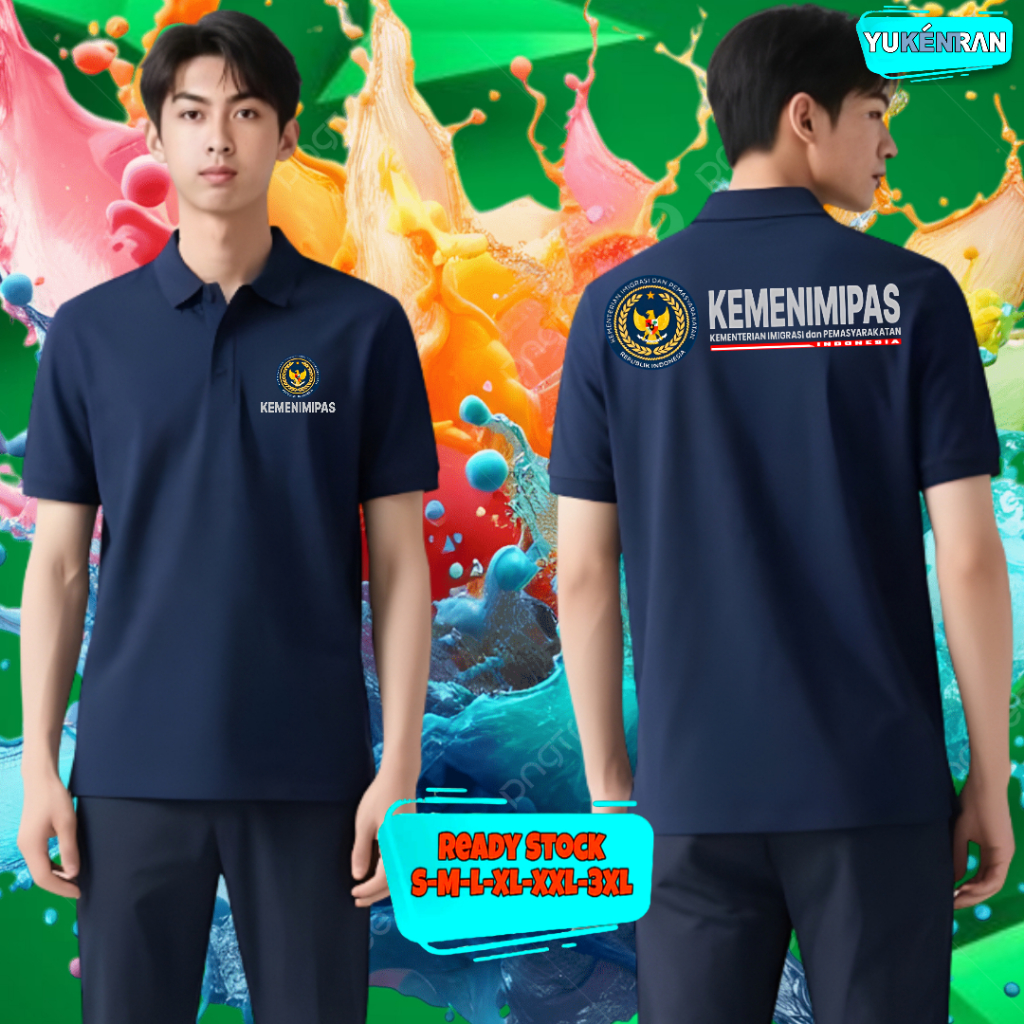 KAOS KERAH PROFESI KEMENTRIAN LAPAS KEMENIMIPAS DESIGN NEW TRENDY BAHAN ADEM DAILY USE COMFORT