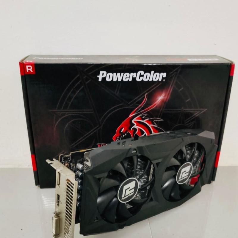 VGA RED DRAGON POWER COLOR RX 580 Series 8gb 256 bit ddr 5 SUPPORT GAMING 1080P