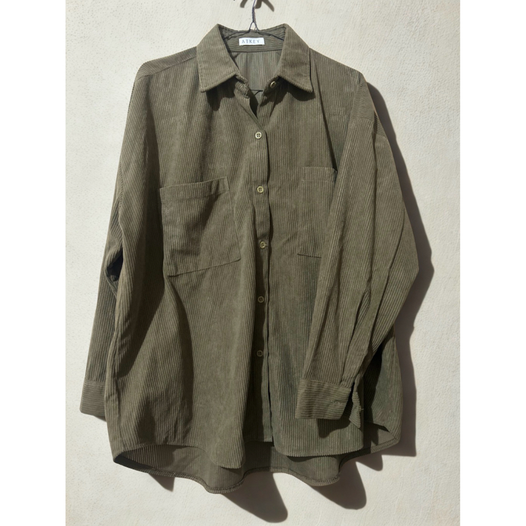 [Preloved] ATKEY Corduroy Shirt - Brown
