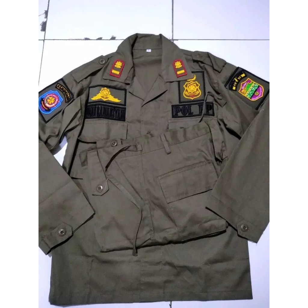 Seragam pol pp | baju pdl pol pp | seragam pol pp pdl terbaru bahan drill