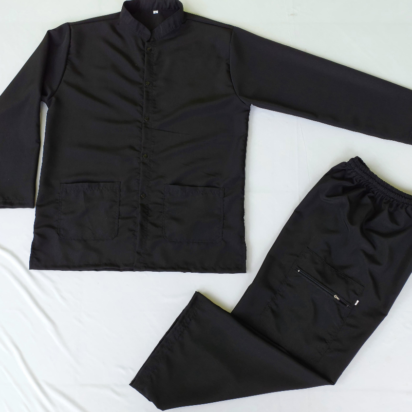 Stelan Baju Pangsi Dewasa/Komprang Hitam Baju Adat Tradisional/Dewasa