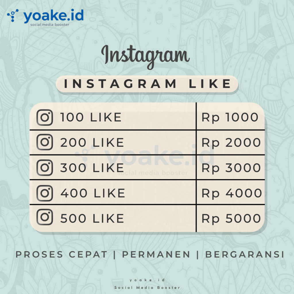YOAKE - NEW Like Post Feeds IGTV Reels High Quality Non Drop Termurah Likes Worldwide Proses Cepat D