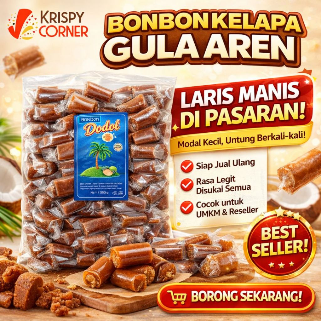 Permen Kelapa Bonbon Santan Bon Bon Gula Aren Dodol Jadul 1KG