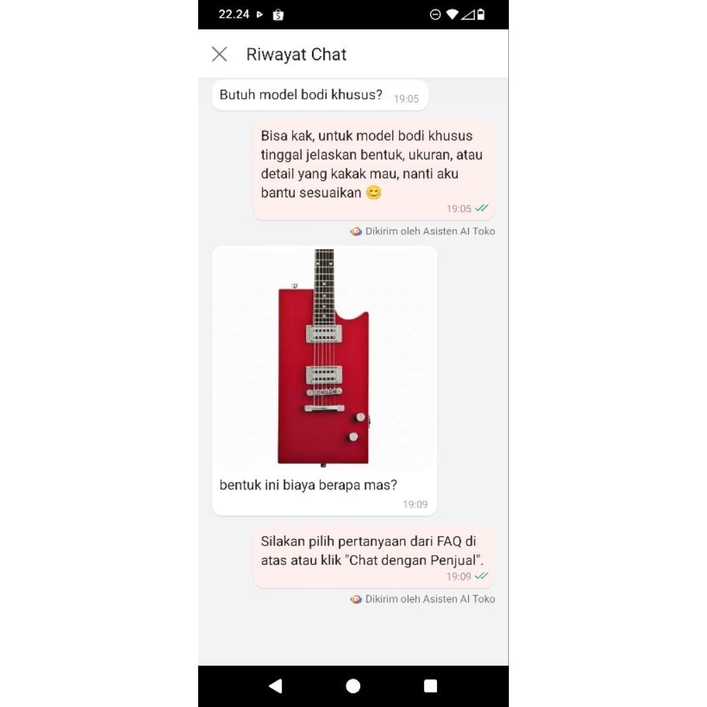 Body Neck Gitar Custom