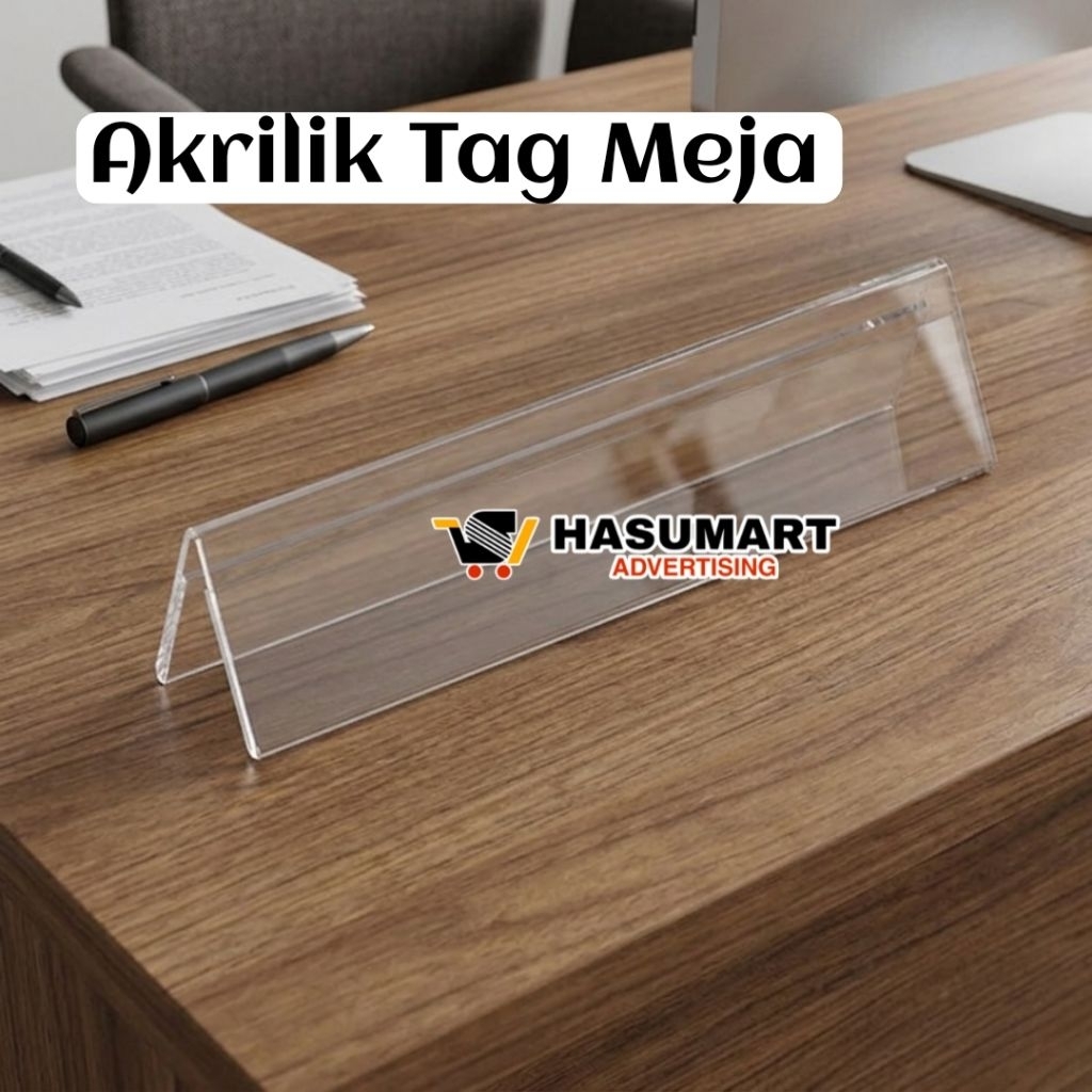 Akrilik Papan Nama Meja / Akrilik Tag Meja / Akrilik Nama Meja / Akrilik Segitiga