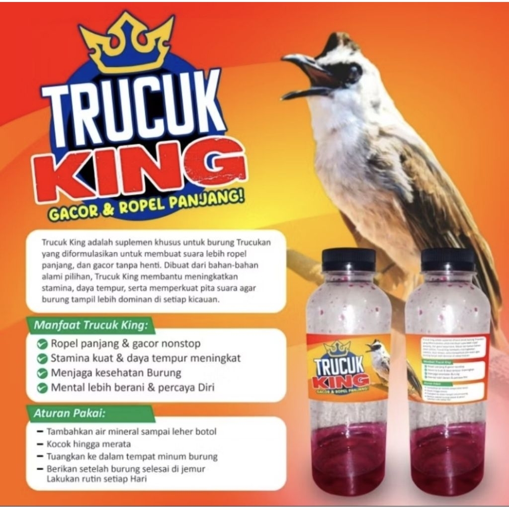 TRUCUK KING GACOR INSTAN MULTIVITAMIN TRUCUK CUCAK IJO  DOPING TRUCUK PENGGACOR TRUCUK GRANDONG
