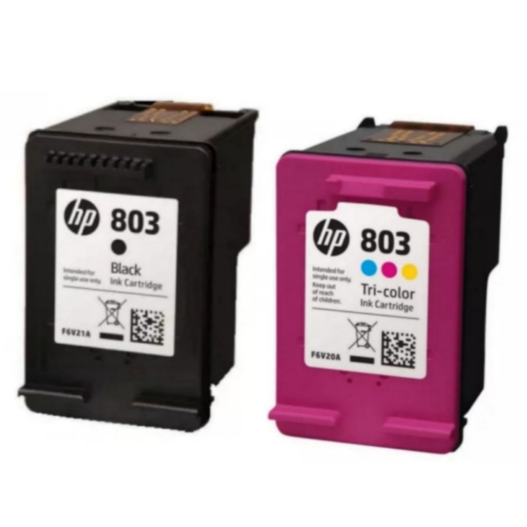 PAKETAN CARTRIDGE HP 803 BLACK & COLOR KOSONGAN BEKAS DARI ORIGINAL COCOK UNTUK Printer : HP DeskJet