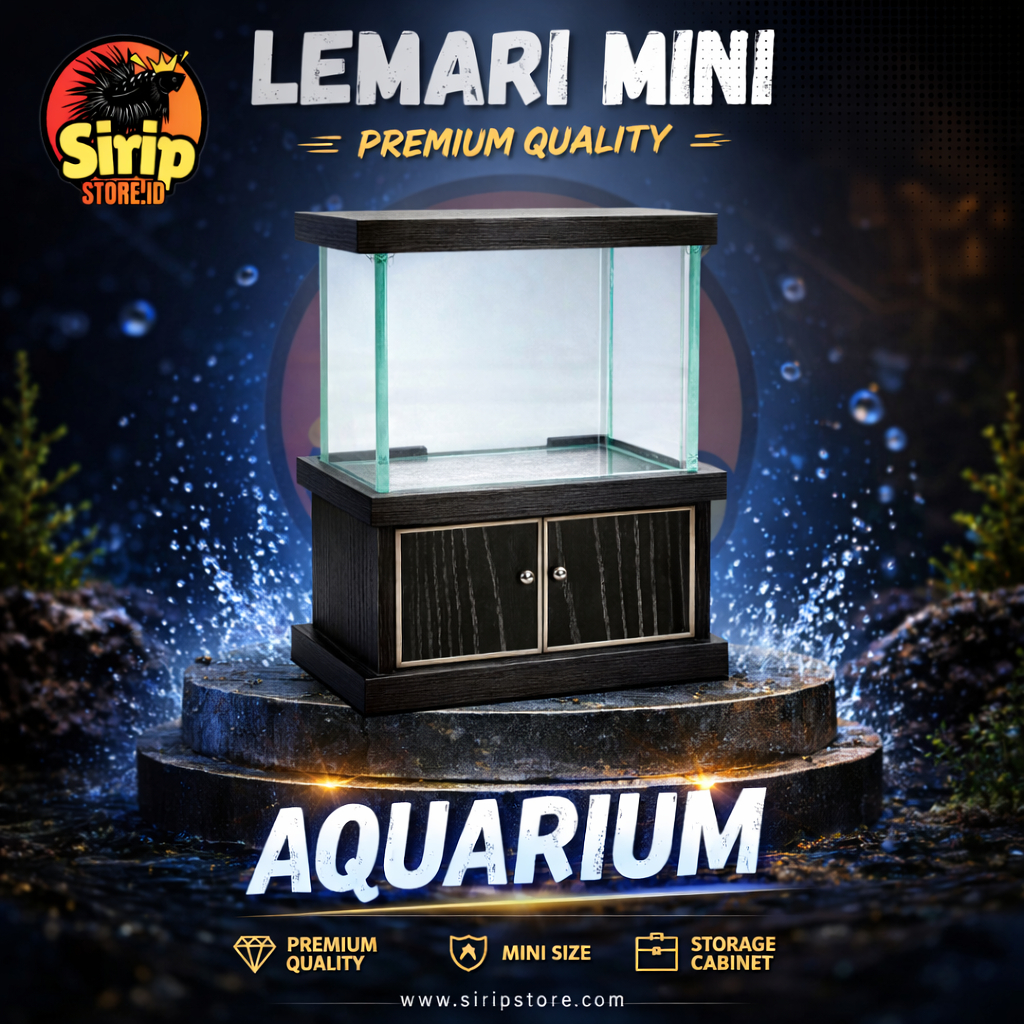 LEMARI MINI AQUARIUM MINIMALIS – ESTETIK & KOKOH