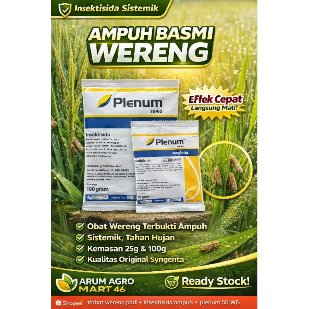 Plenum 50WG 25gr Insektisida Wereng Padi Ampuh Sistemik Obat Hama Penghisap Original