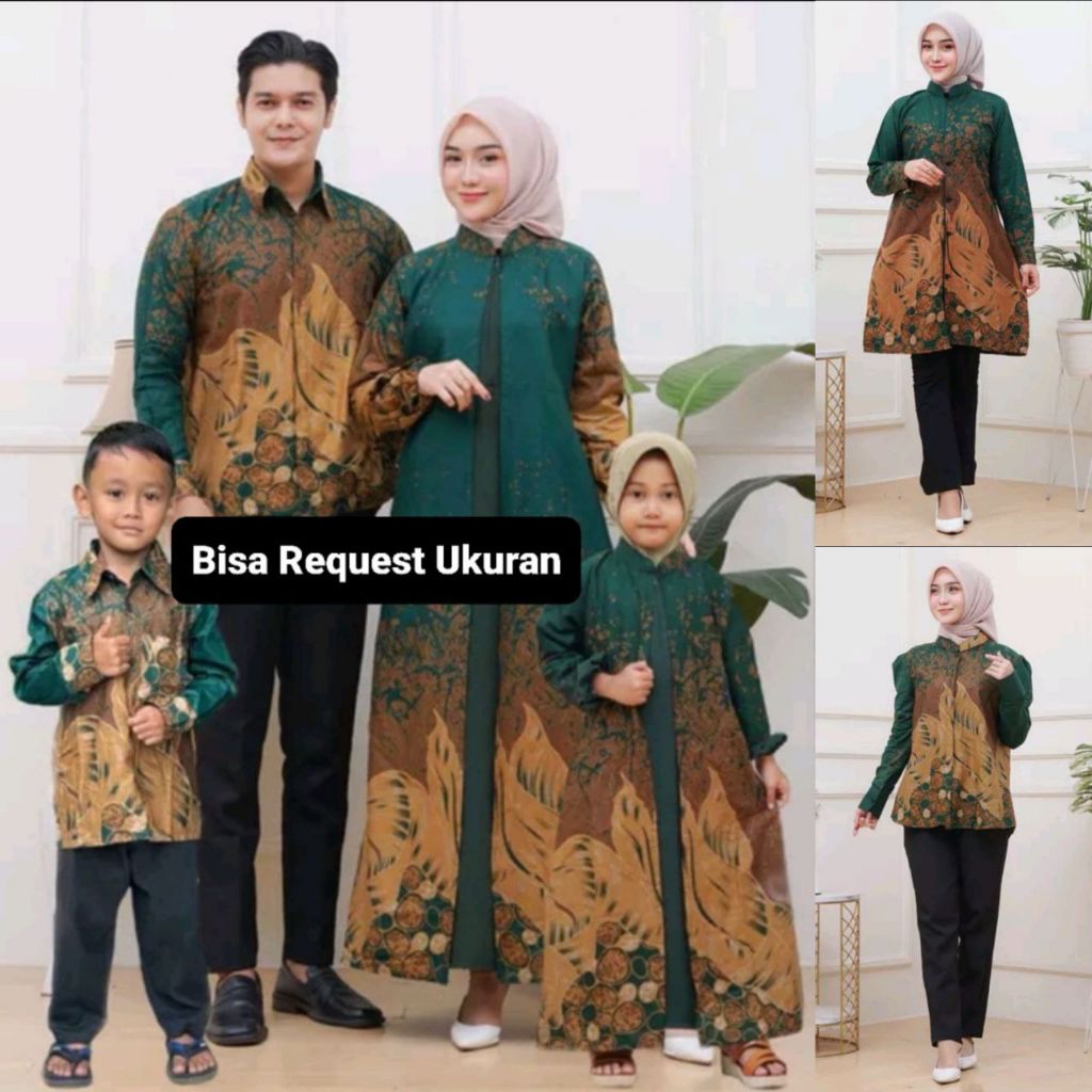 BAJU SERAGAM BATIK COUPLE GAMIS PASANGAN SARIMBIT KELUARGA CUSTOM ANAK BALITA REMAJA & JUMBO / ATASA