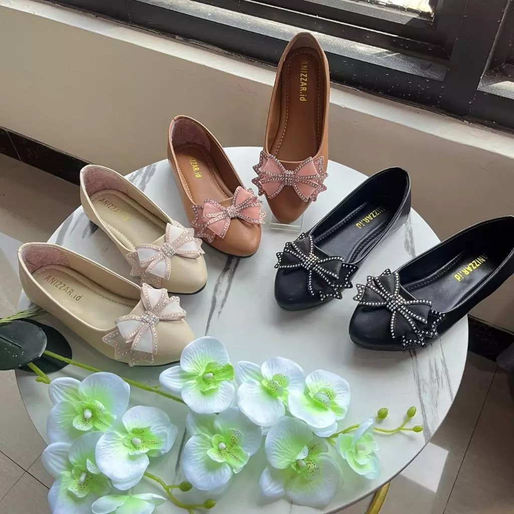 Sepatu favorit anak perempuan/ Fatshoes cantik anak sd smp / sepatu anak balet rossa empuk anti slip