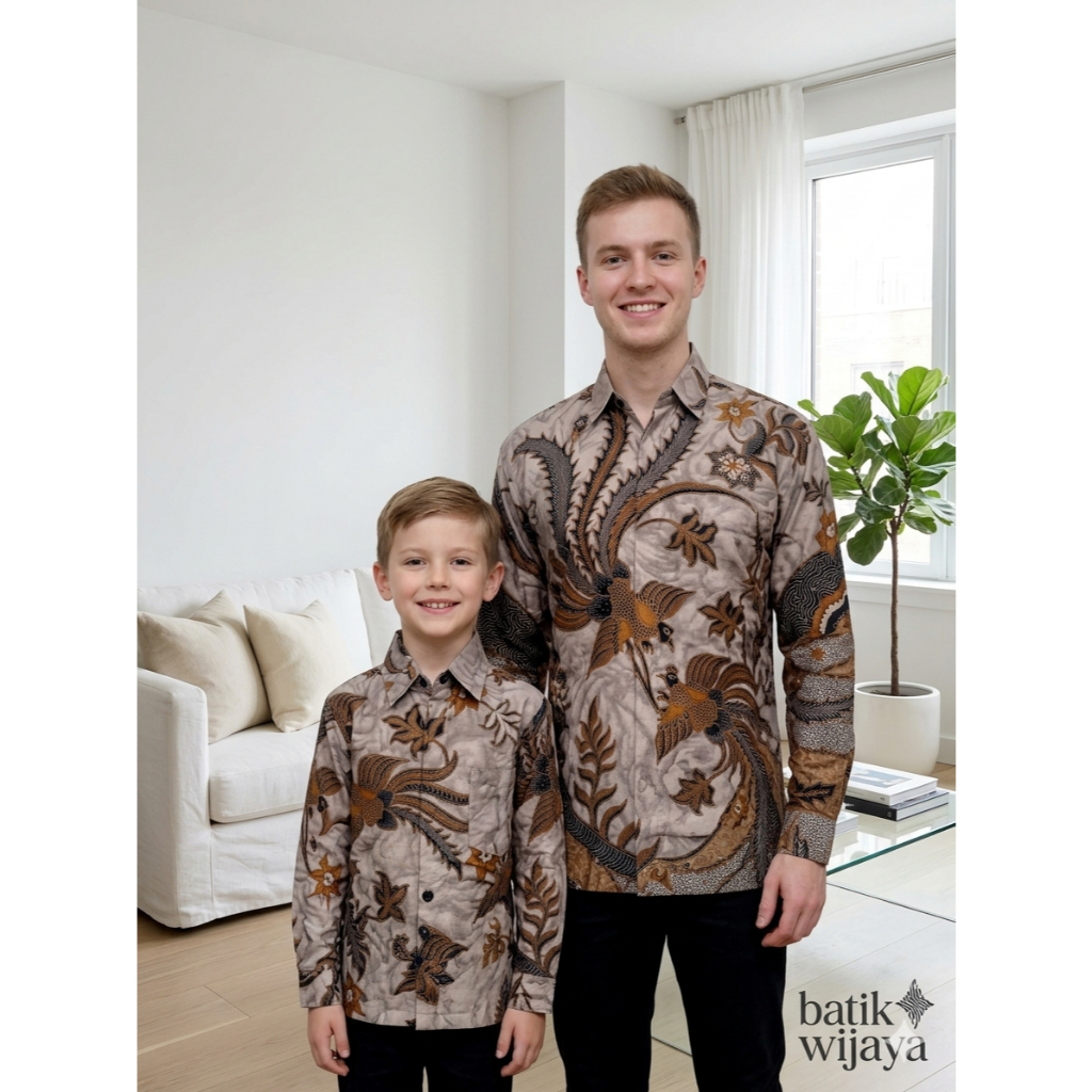 batik lasem couple ayah dan anak bahan katun premium_batik couple ayah dan anak motif merak mewah co