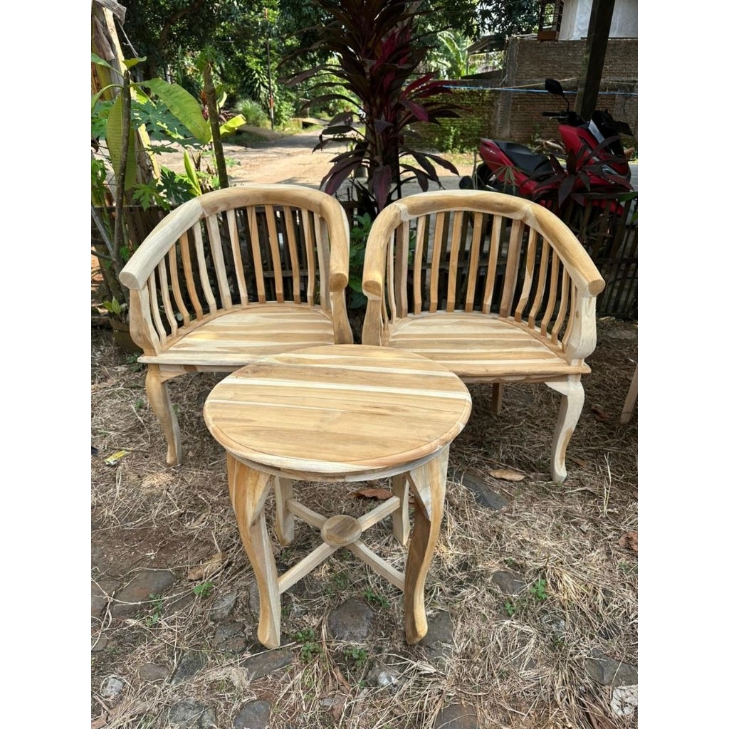 kursi teras betawi, kursi teras minimalis kayu jati Jepara
