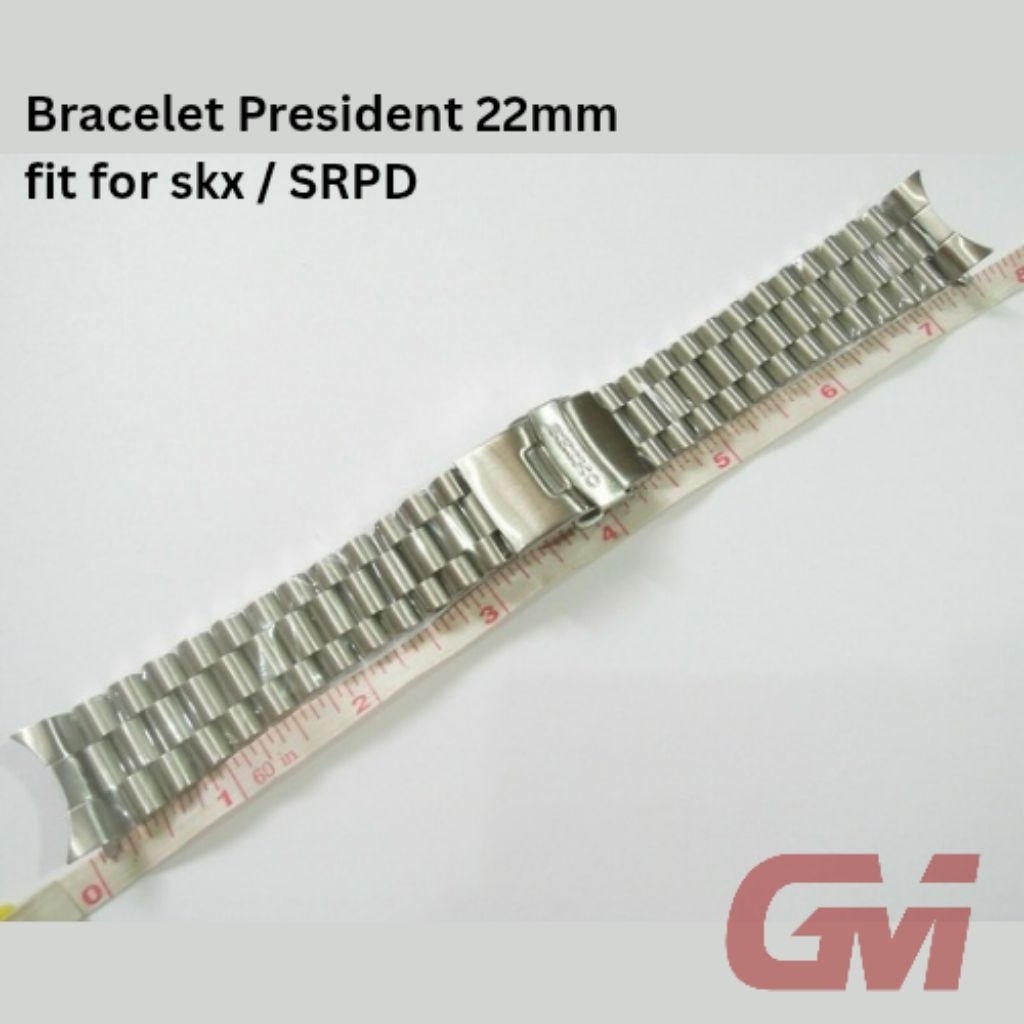 bracelet seiko president 22mm skx srpd solid curve rantai Seiko skx 007 DIVER 007 ,009 ,7002  6309 J