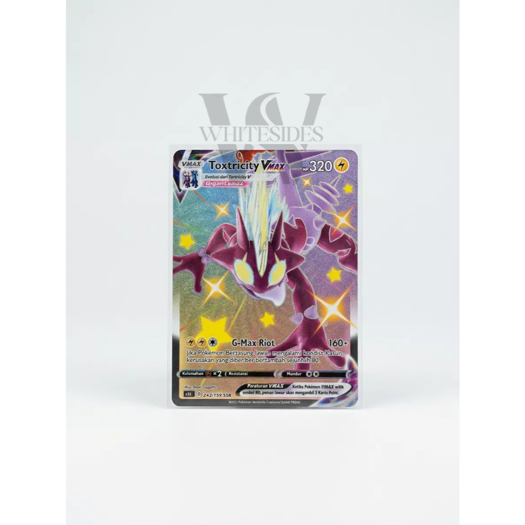 Toxtricity VMax Shiny - SC3A 2021 Pedang & Perisai Koleksi Set A Berkilau Pokemon Charizard Snorlax 
