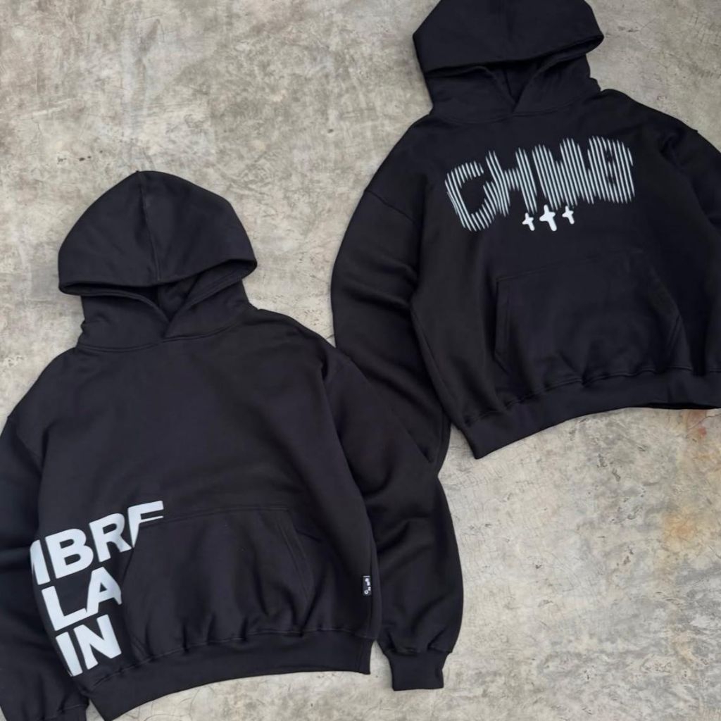 (100 Original )Chambredelavain CHMB Hoodie Streak / Flank | Zip Hoodie Star Drip | T-shirt/kaos | Wa