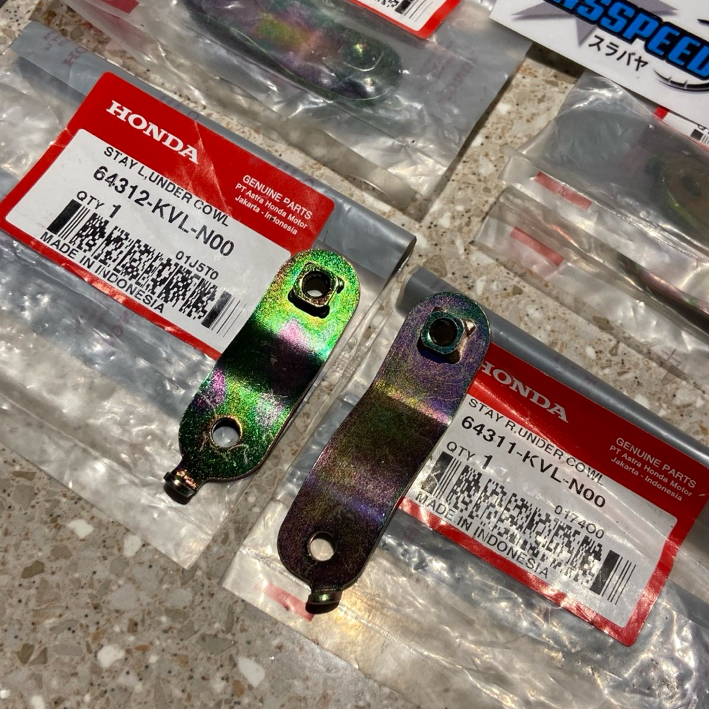 64311 64312 KVL N00 BRACKET DUDUKAN SAYAP BAWAH SUPRA X 125 BATMAN SET KANAN KIRI ORIGINAL AHM