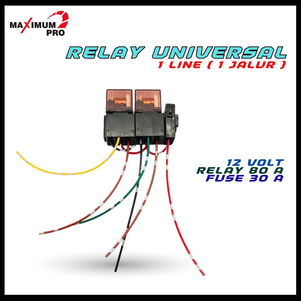 RELAY 4 KAKI 12V 80A + SOKET & SEKRING RELLAY KLAKSON MOTOR MOBIL LAMPU TEMBAK 1 RELAY 2 RELAY TAHAN