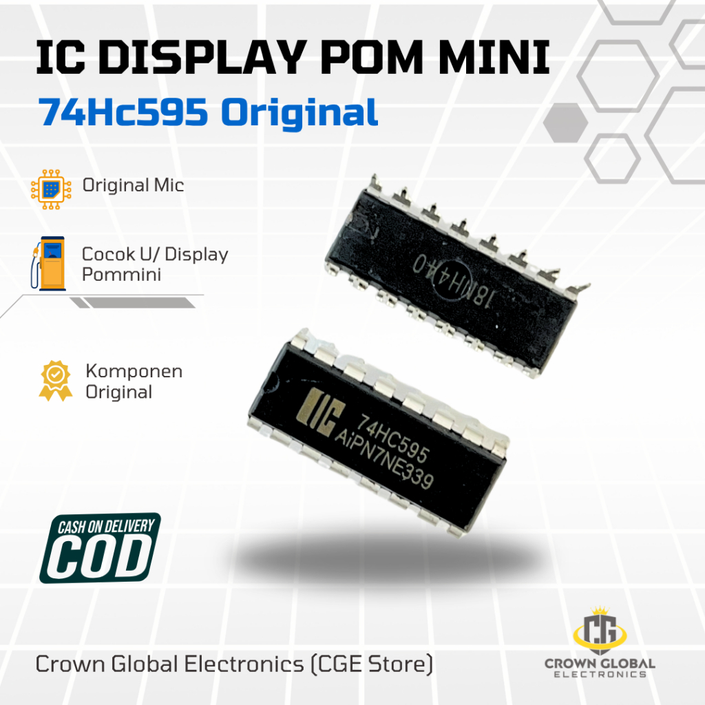 CGE STORE - Ic 74hc595 Original, Ic Display Pom mini Pertamini multiflexing