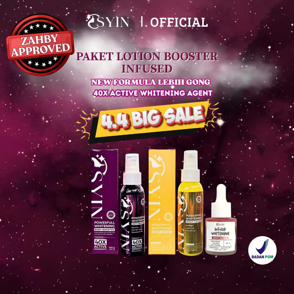 PAKET POWERFULL WHITENING Body Lotion + POWERFULL WHITENING Body Booster + Infused Whitening Osyin G