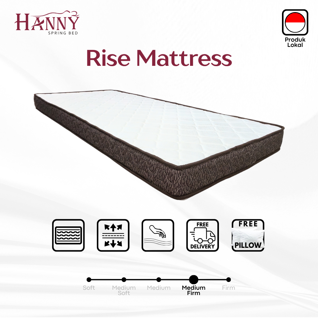 Hanny Kasur Lantai Rebonded Rise Mattress | Kasur Lantai Busa Rebonded Foam