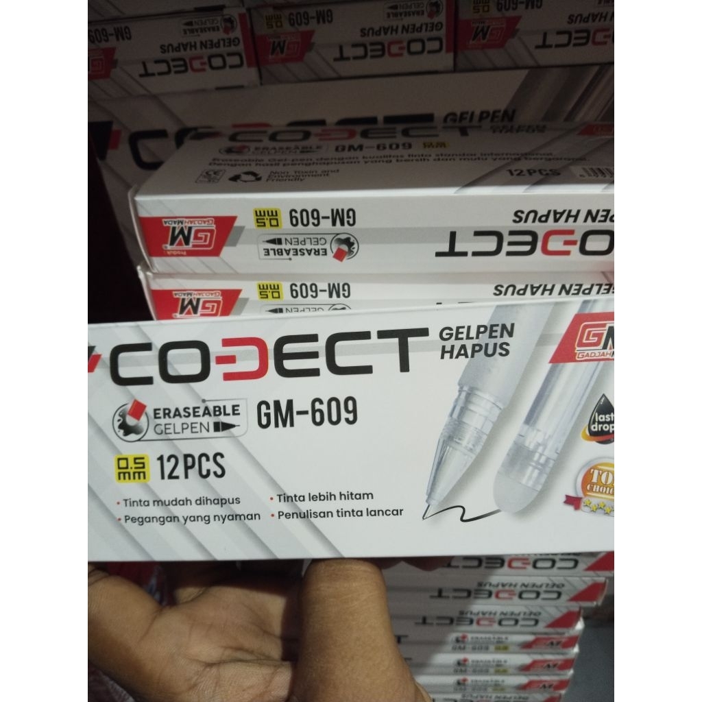bolpoin gell hapus 1pack isi 12pcs