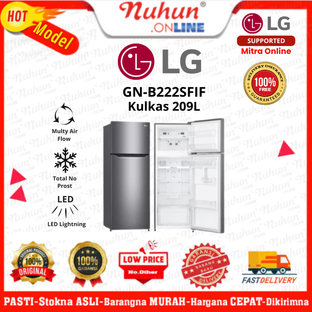 LG Kulkas 2 Pintu GN-B222SFIF