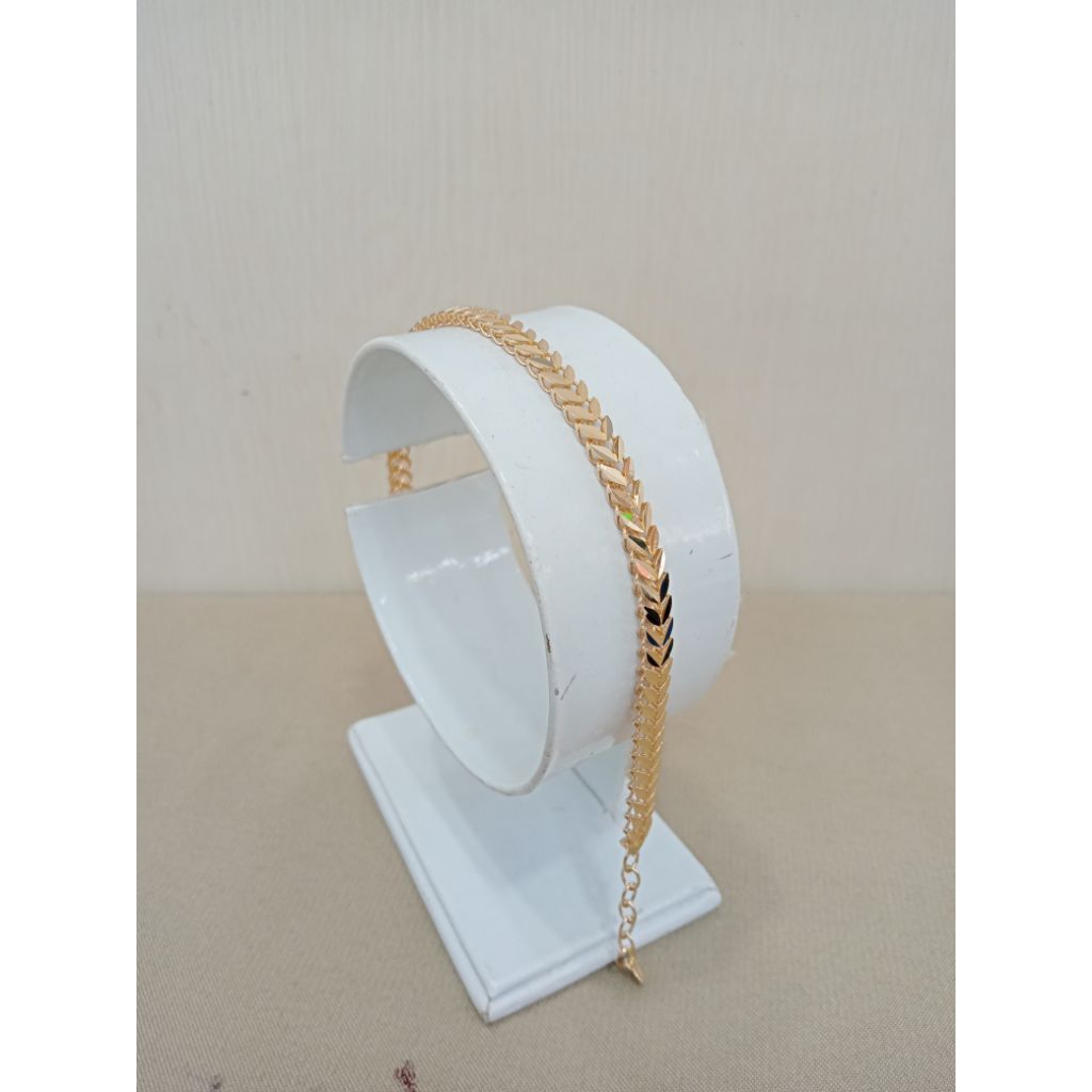 gelang emas 37,5% kadar muda variasi polos