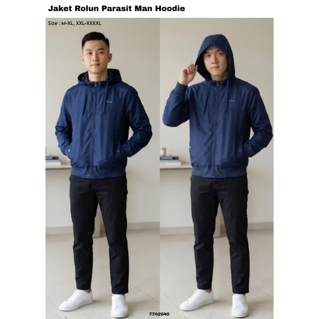 Jaket Rolun Parasit Man Hoodie Standar Jumbo