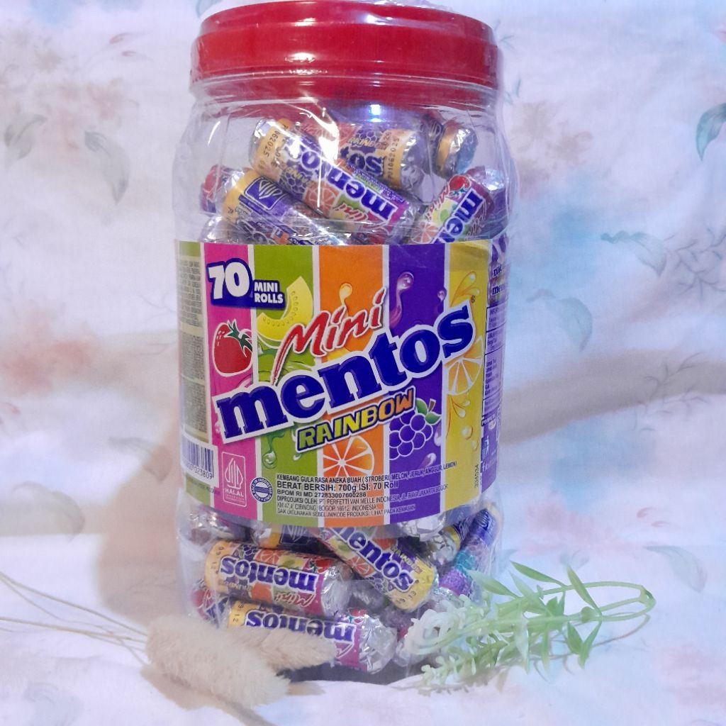 Mentos mini rainbow [ 1 Toples isi 70]