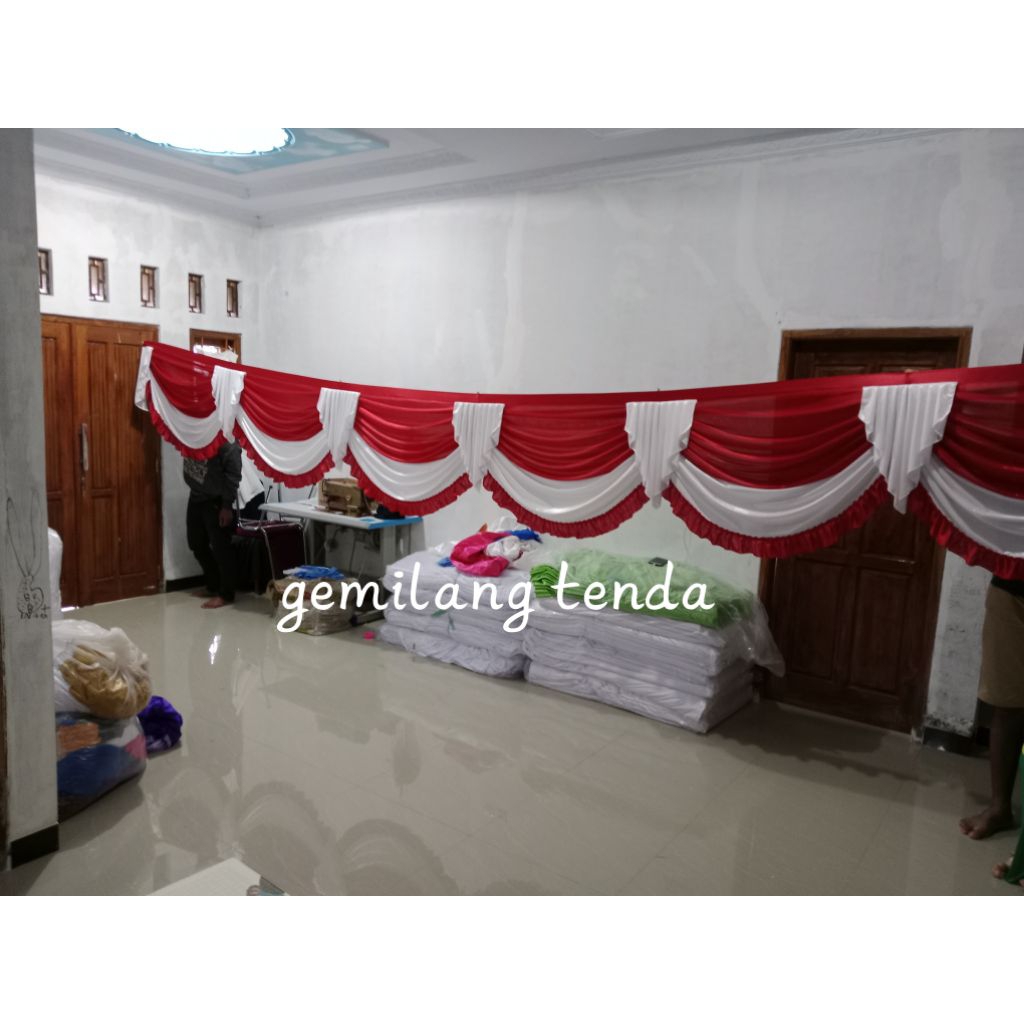 rumbai tenda, poni tenda, dekorasi tenda