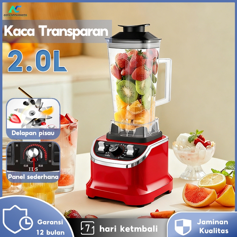 Tixx Juicer 2L 450W 2 in 1 6 Pisau Multifungsi Blender Kapasitas besar Bahan Blender chopper