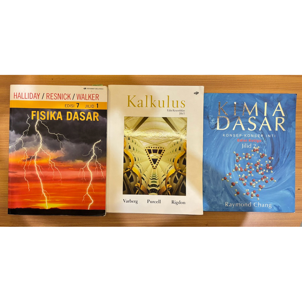 Buku Kalkulus Purcell Fisika Dasar Halliday Kimia Dasar Raymond Chang Original Asli