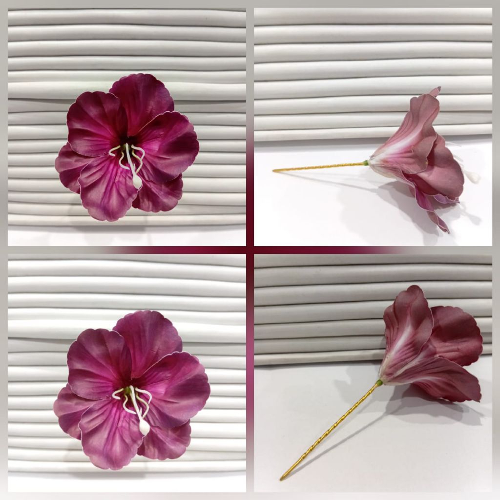 bunga semanggi geranium ungu untuk sanggul / aksesoris sanggul