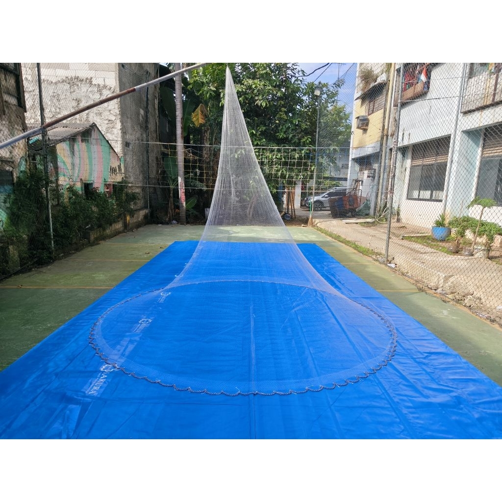 Jala Lempar Super Full Tebar Panjang 3,5 Meter Cocok untuk Ikan dan Udang Bahan Senar Berkualitas Ti