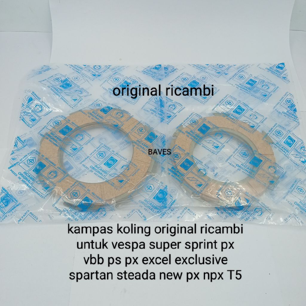 kampas plat kopling untuk vespa super sprint vbb bajaj ps px excel exclusive spartan strada