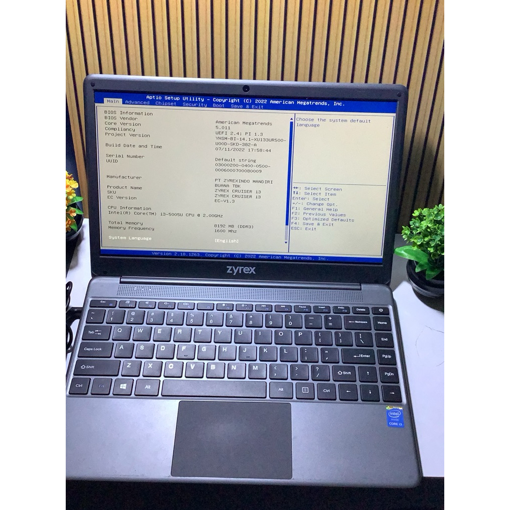 Laptop Zyrex Cruiser Core i3 5005U Ram 8 Gb Termurah